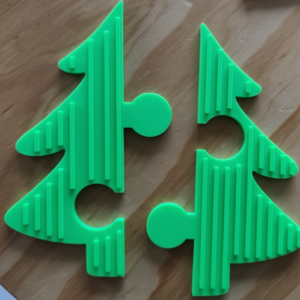 Puzle de dues peces amb textura en forma d'arbre