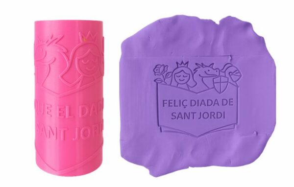 Rodet amb estampa de la diada de Sant Jordi